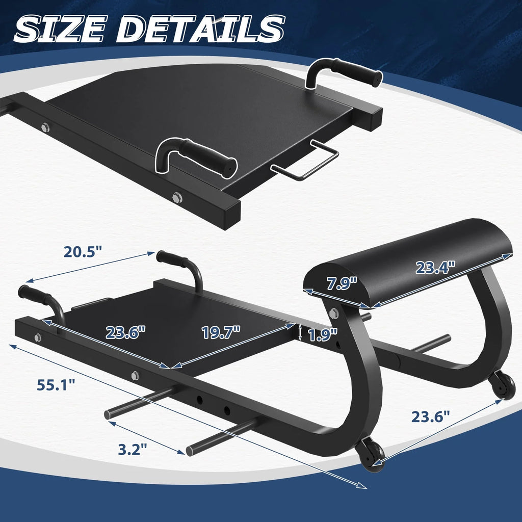 syedee Glute Bridge Machine, Heavy Duty Plate-Loaded Hip Thrust, Red J397479