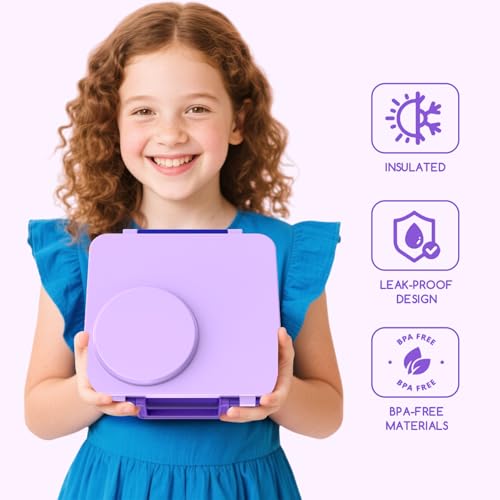 Bento Box for Kids - Leak-Proof Lunch Box with Insulated Thermos Food Jar, Blue O585527
