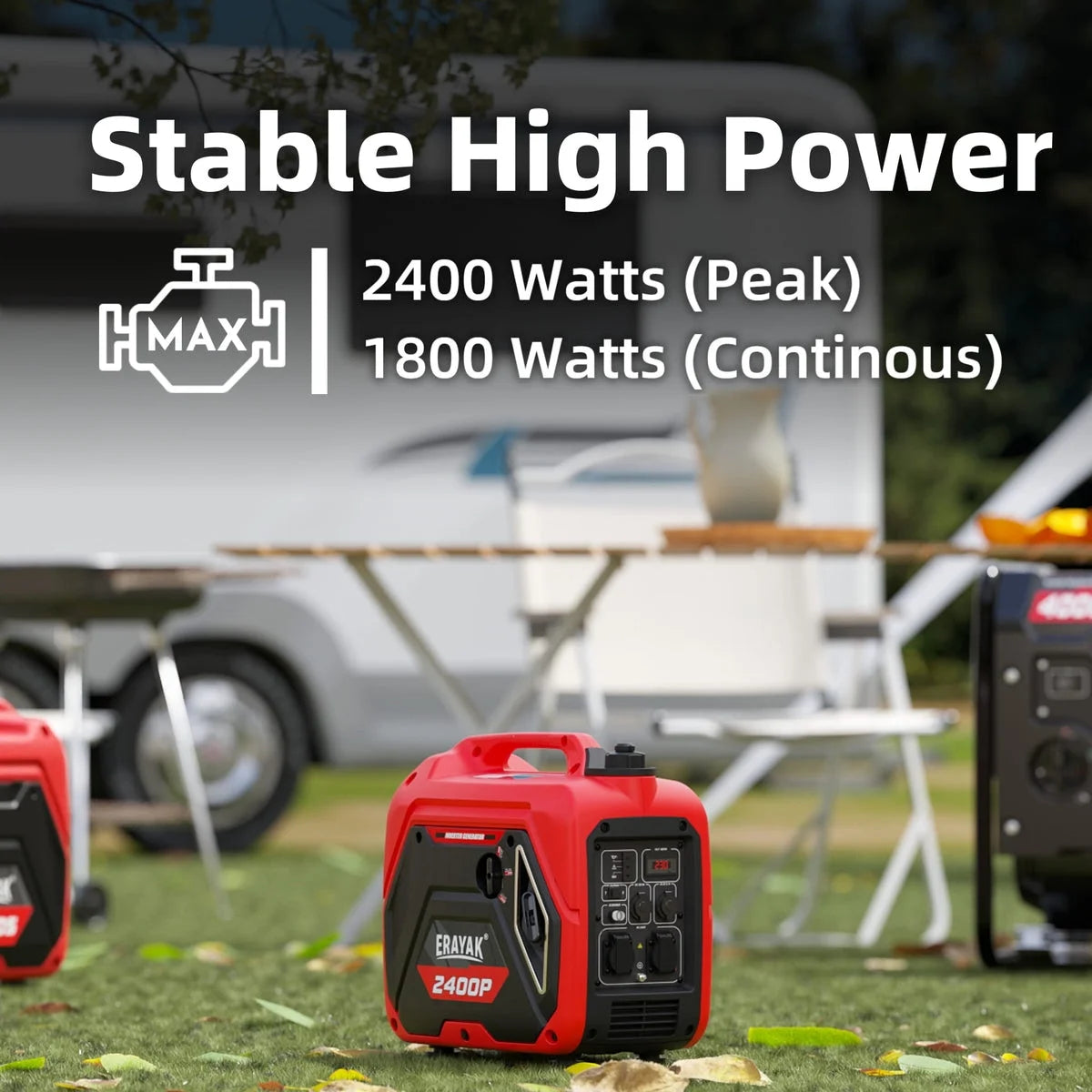 Erayak Portable Inverter Generator 2400W, Quiet for RV Camping Home Backup A330044