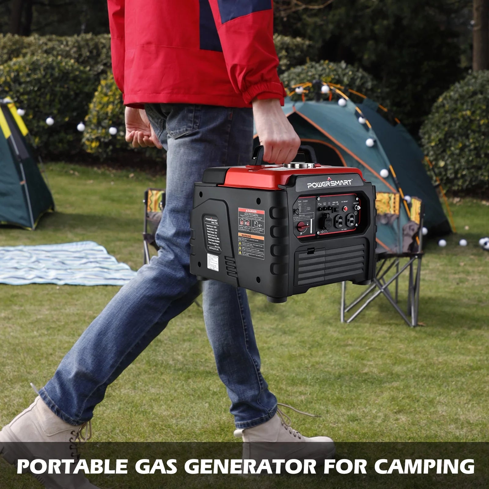 PowerSmart 1500 Watt Portable Gas Inverter Generator D47597