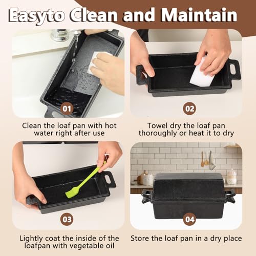 Cast Iron Loaf Pan with Lid for Sourdough & Meatloaf R5597
