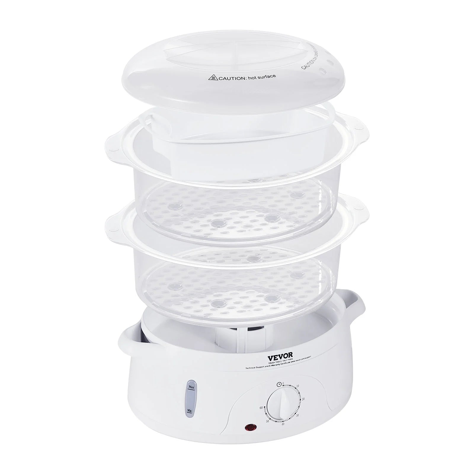 BENTISM 7.4Qt Electric Food Steamer 2-Tier with 60 Min Timer M21023
