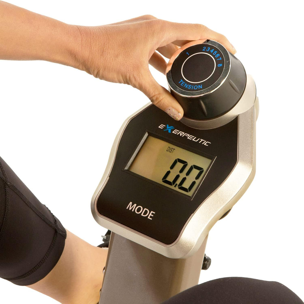 Exerpeutic Gold 525XLR Folding Recumbent Exercise Bike, 400 lbs N10335