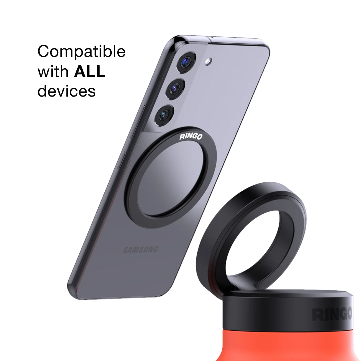 Ringo Water Bottle with Magnetic Booster Ring D7956