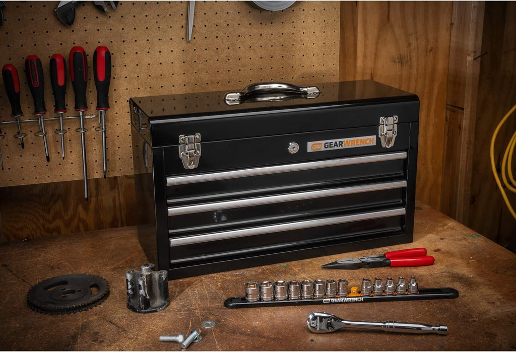 GEARWRENCH 20 inch 3 Drawer Steel Tool Box, Black Z9423