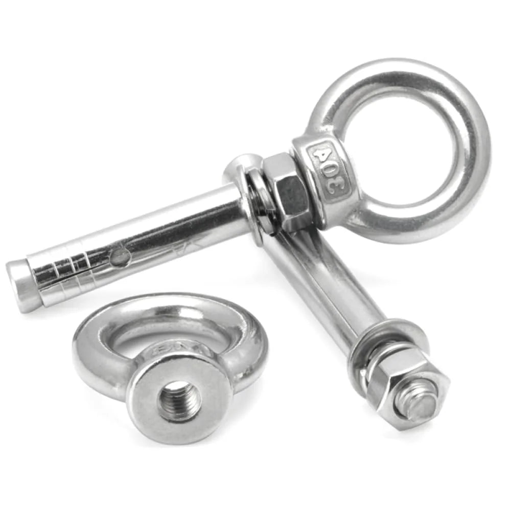 Lifting Eye Bolt 304 Stainless Steel Sleeve Anchor M10x70mm 2pcs W495876