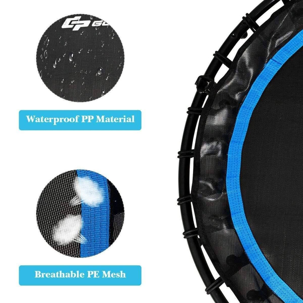 Costway Foldable Fitness Rebounder Trampoline with Resistance Bands K8673