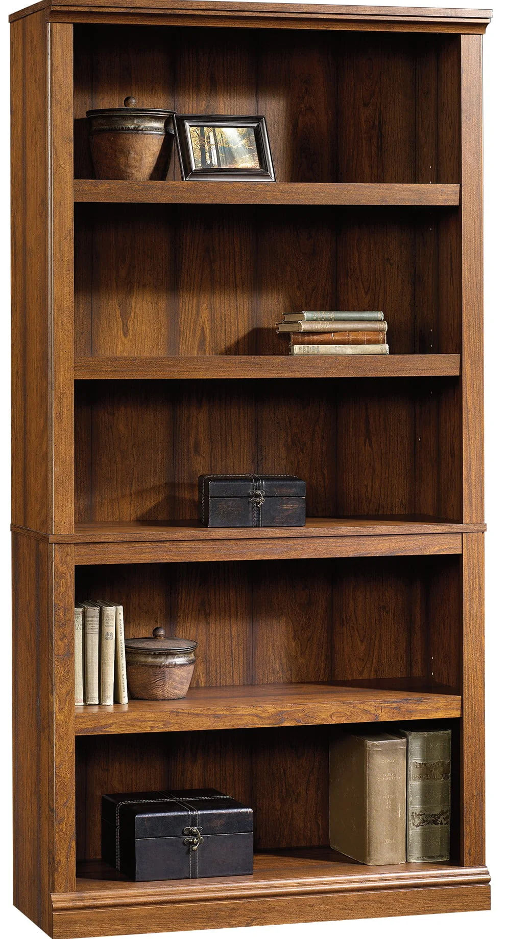 Sauder Select 5-Shelf Bookcase, Chalked Chestnut Finish O1929
