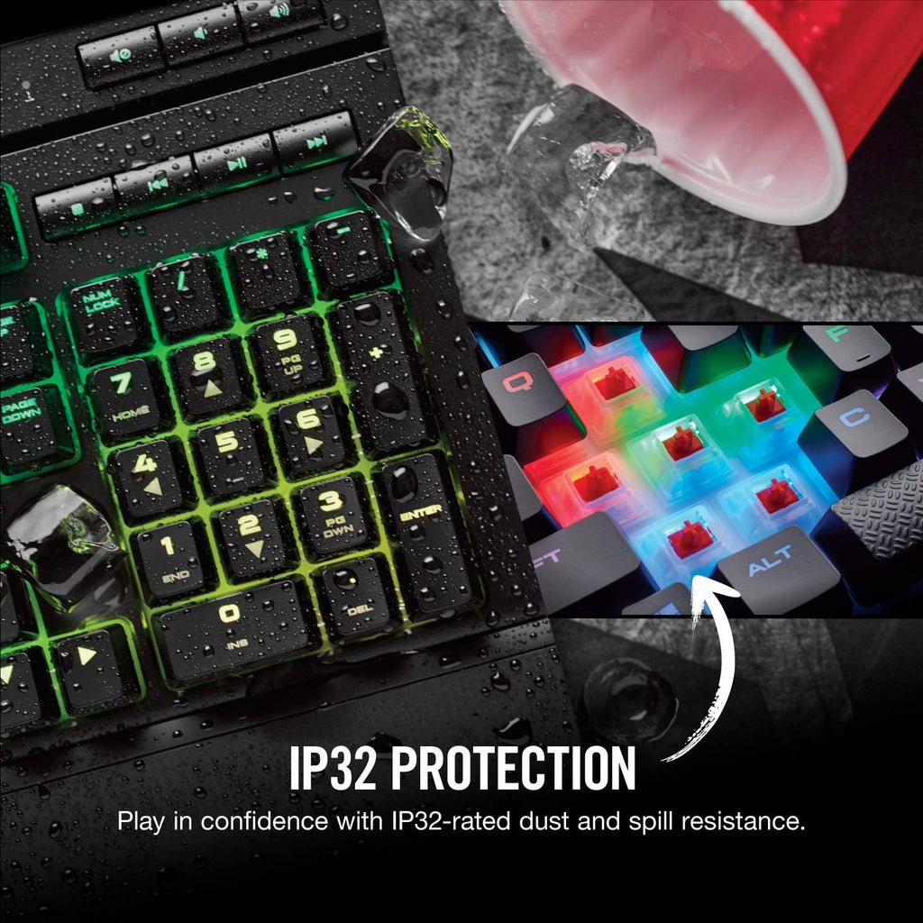 CORSAIR K68 RGB Mechanical Gaming Keyboard Cherry MX Red Switch Black K268700