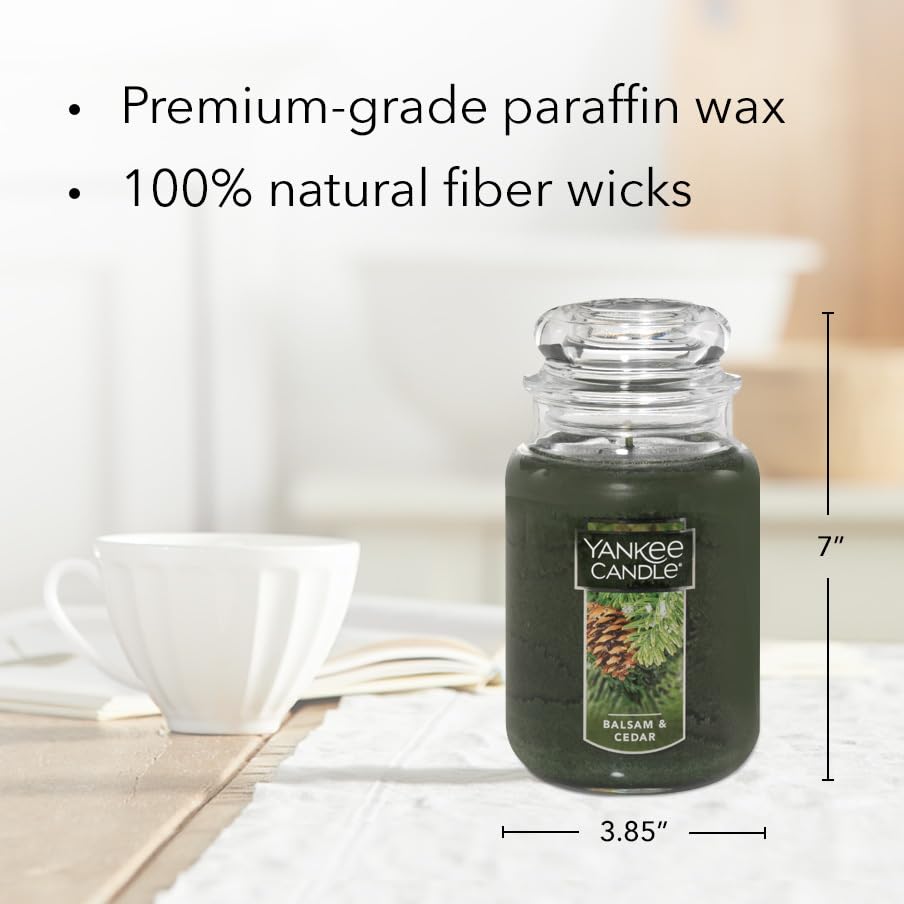 Yankee Candle Balsam & Cedar 22oz Large Jar Scented Candle K561