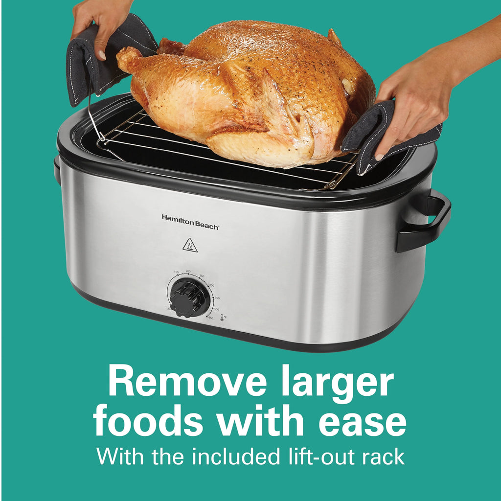 Hamilton Beach Electric Roaster Oven 22 Quart Stainless Steel O95386