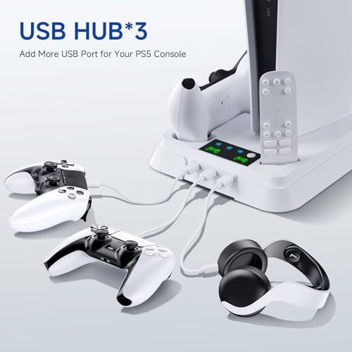 PS5 Stand and Cooling Station with LED Controller Charger for PlayStation 5 X4200
