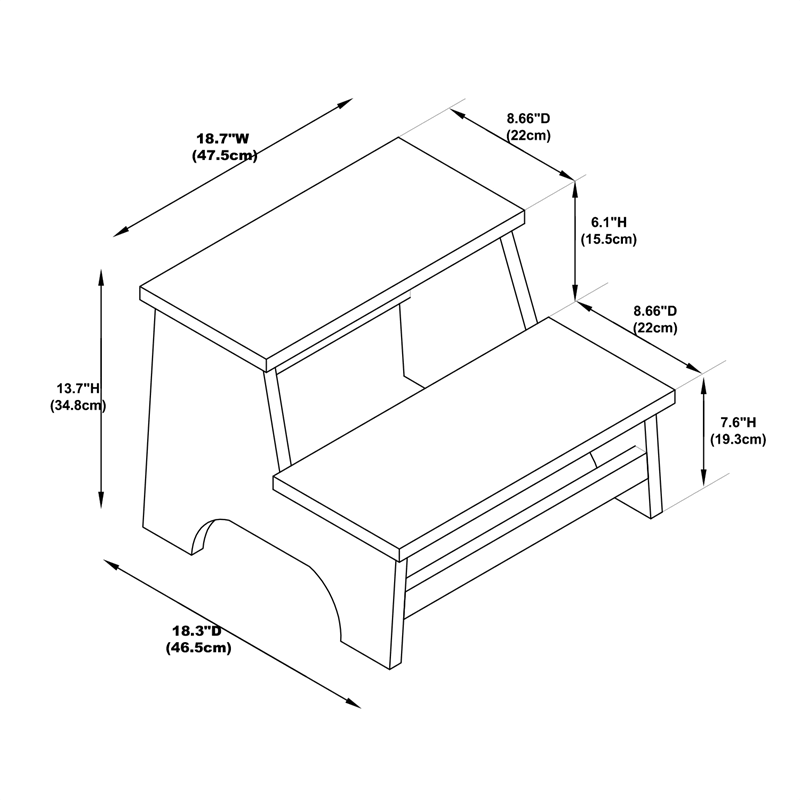 Powell Tyler Bed Step Espresso D5877