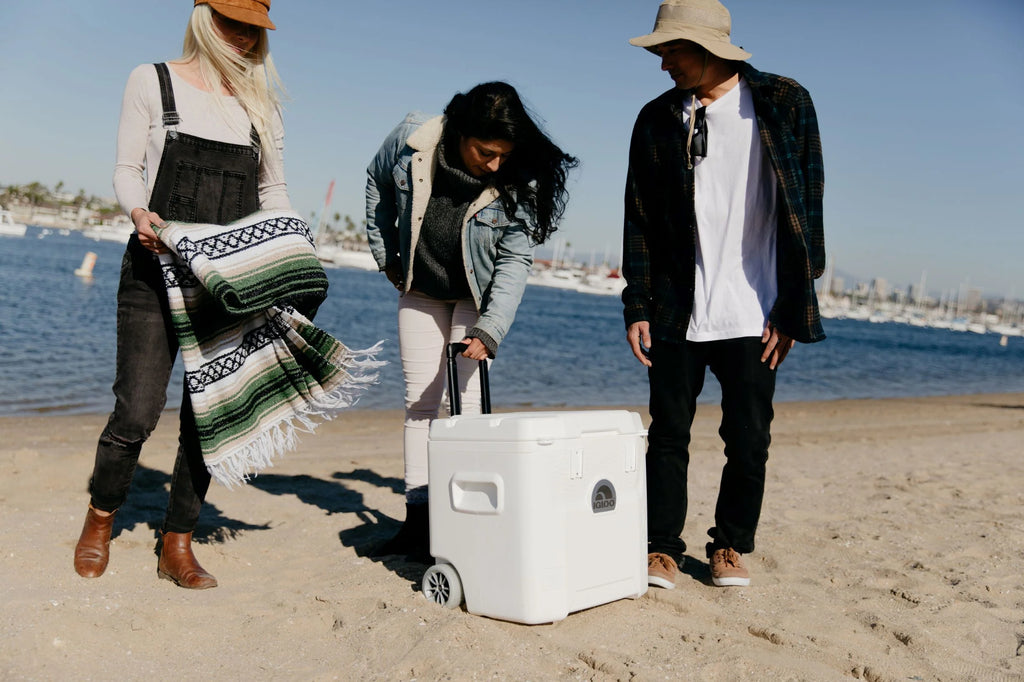 Igloo 52 QT 5-Day Marine Cooler with Wheels, White O609