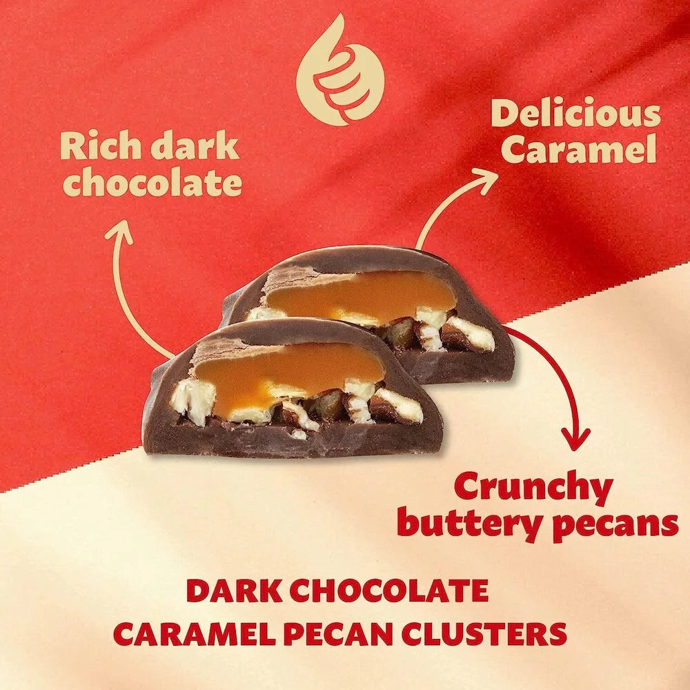 Dark Chocolate Caramel Pecan Clusters Candy, 24 oz F4209