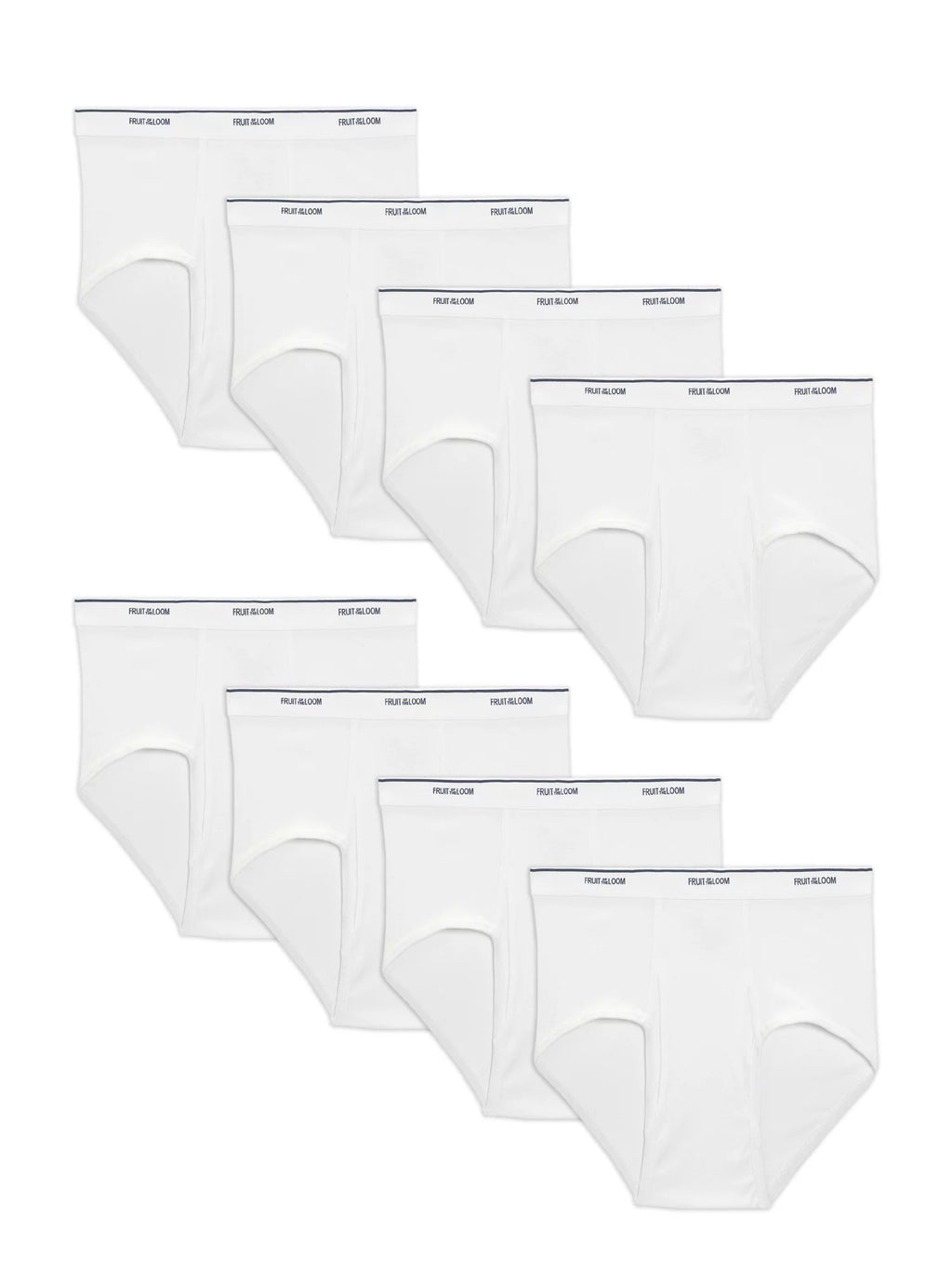 Fruit of the Loom Men's Cotton White Briefs, 7+1 Bonus Pack