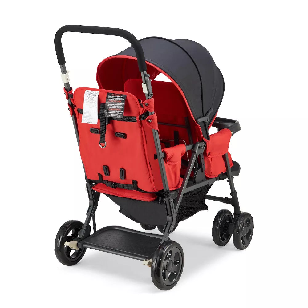 Joovy Caboose Too Sit and Stand Tandem Double Stroller, Red W498171