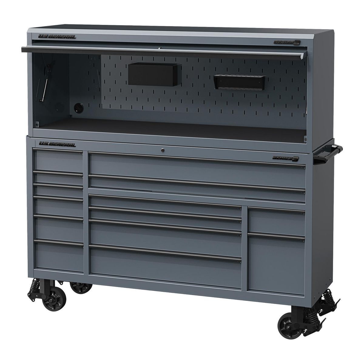 U.S. General 72 in. Triple-Bank Roll Cab, Series 3, Slate Gray V981709
