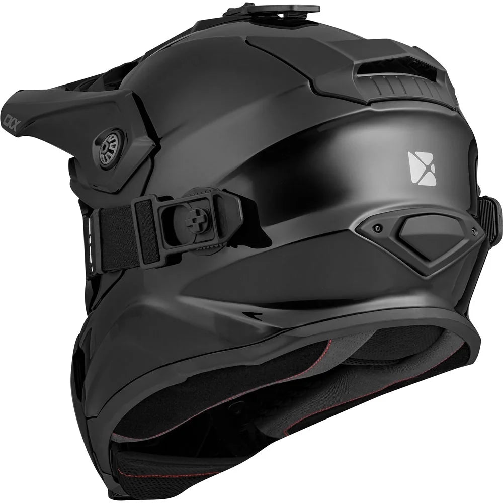 CKX Titan Air Flow Fiberglass Helmet with Electric Lens Goggles Black XS P5936