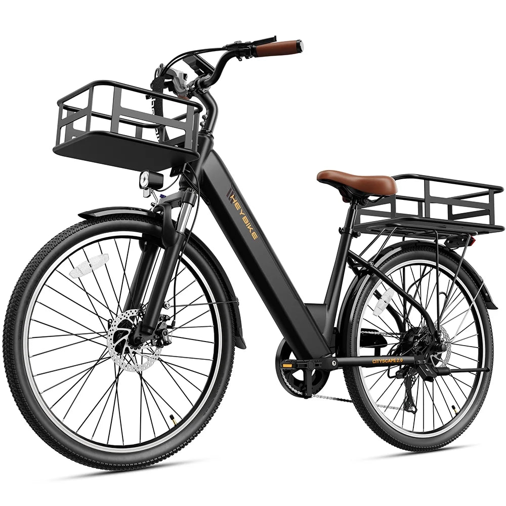 Heybike Cityscape 2.0 Electric Bike 500W 36V 13Ah Removable Battery 26" 7-Speed Commuter Bicycle X52974
