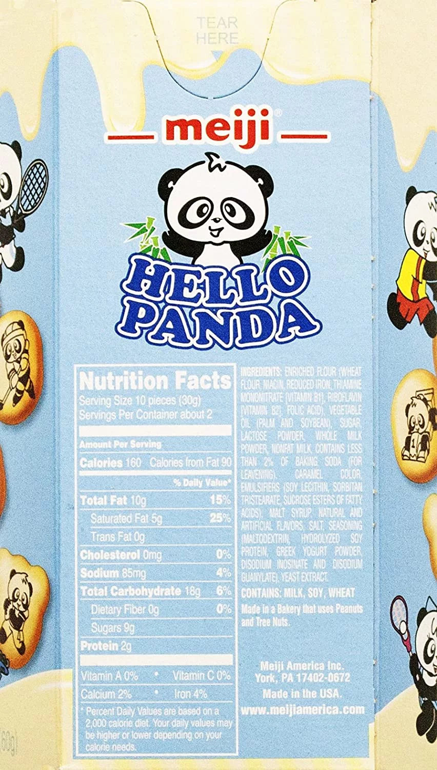 Meiji Hello Panda Vanilla Cookies, 2.1 oz (Pack of 10) J67873