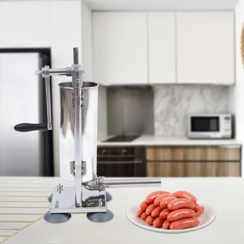 Miumaeov 3L Manual Sausage Stuffer Stainless Steel Vertical Sausage Maker C311156