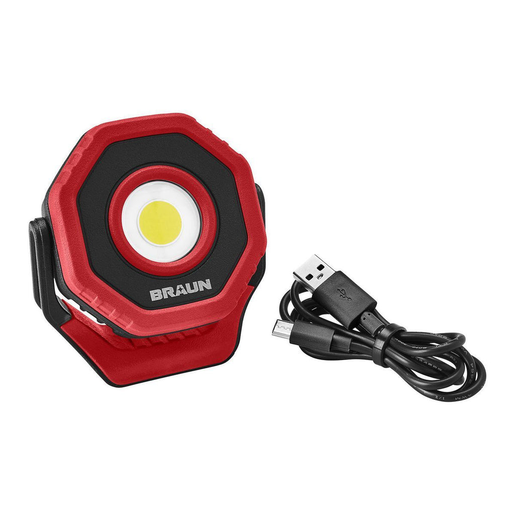 BRAUN 750 Lumen Rechargeable Magnetic LED Floodlight, Green V50040