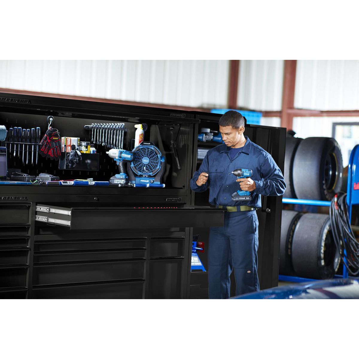 U.S. General 72 in. Triple-Bank Roll Cab, Series 3, Slate Gray V981709
