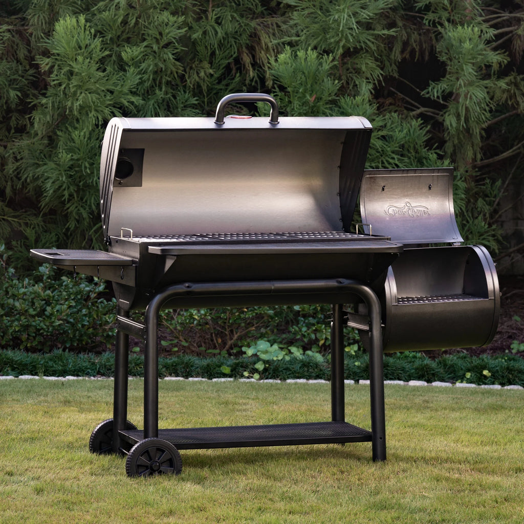Char-Griller Smokin' Outlaw Charcoal Grill and Offset Smoker V528075