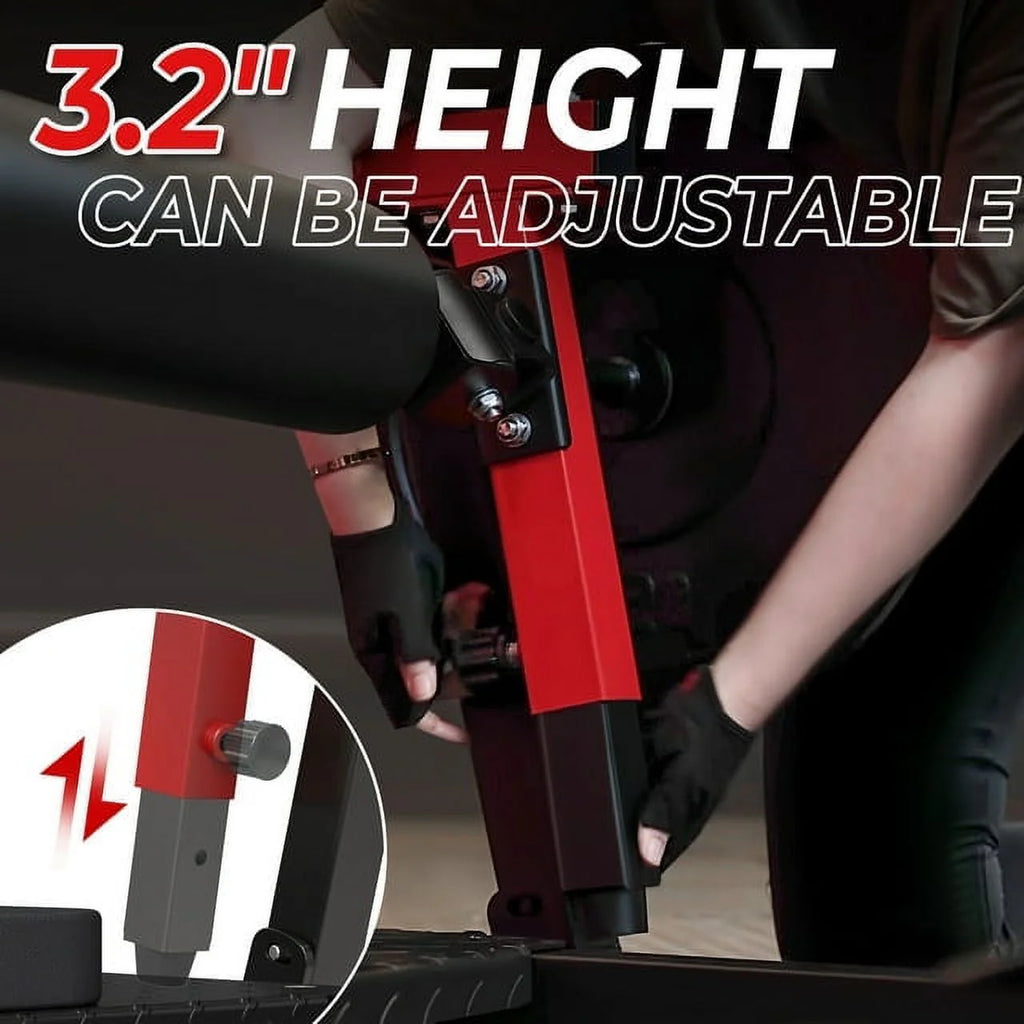 syedee Glute Bridge Machine, Heavy Duty Plate-Loaded Hip Thrust, Red J397479