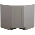 Hampton Bay Edson Gray Shaker Stock Partially Assembled Corner Sink Base Cabinet (36 in. x 34.5 in. x 24.5 in.)