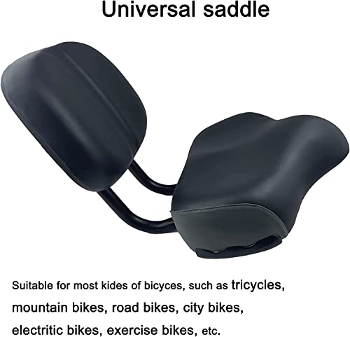 THALOUS Bike Seat with Backrest Oversized Comfort Bicycle Saddle Q745
