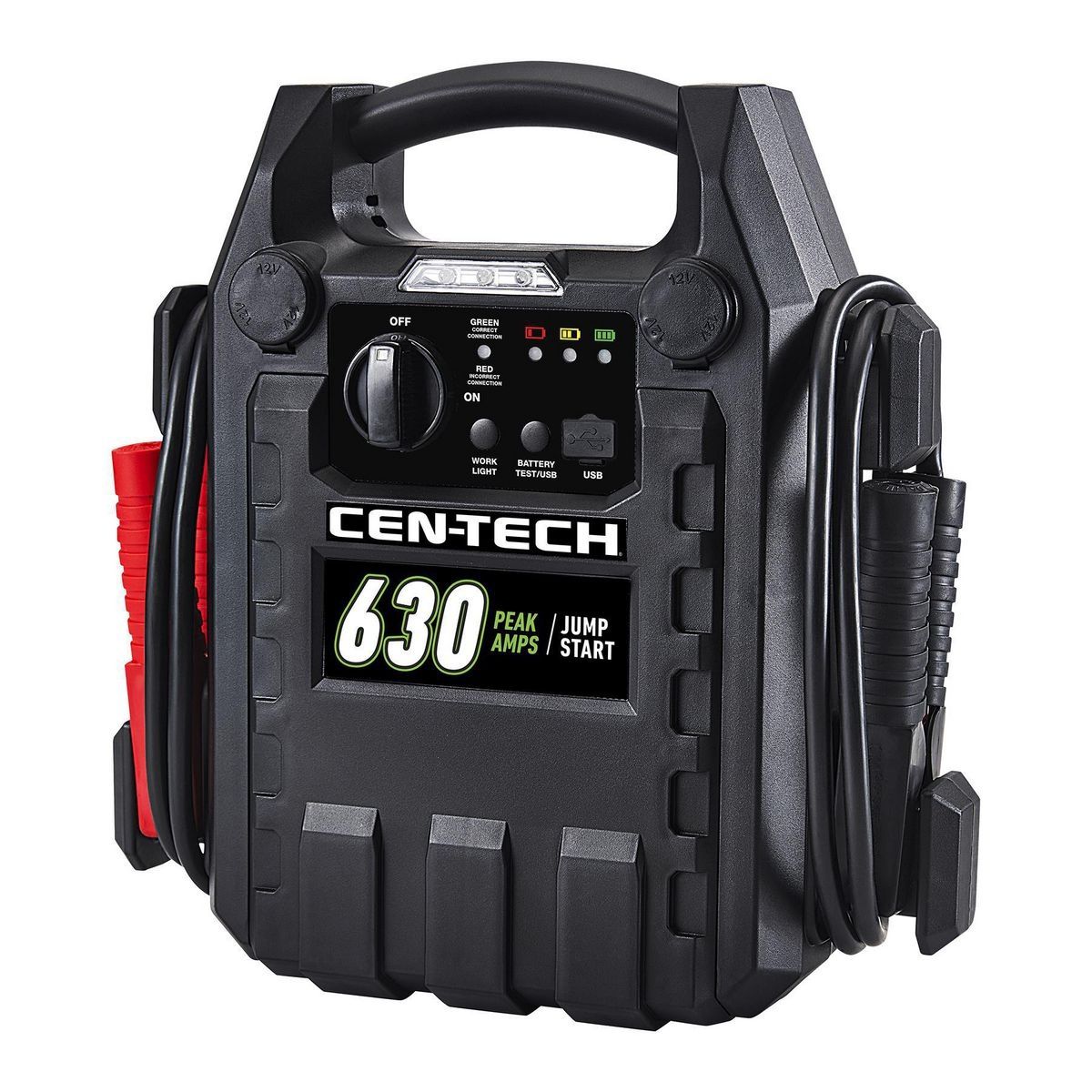 CEN-TECH 630 Peak Amp Portable Car Battery Jump Starter B7135