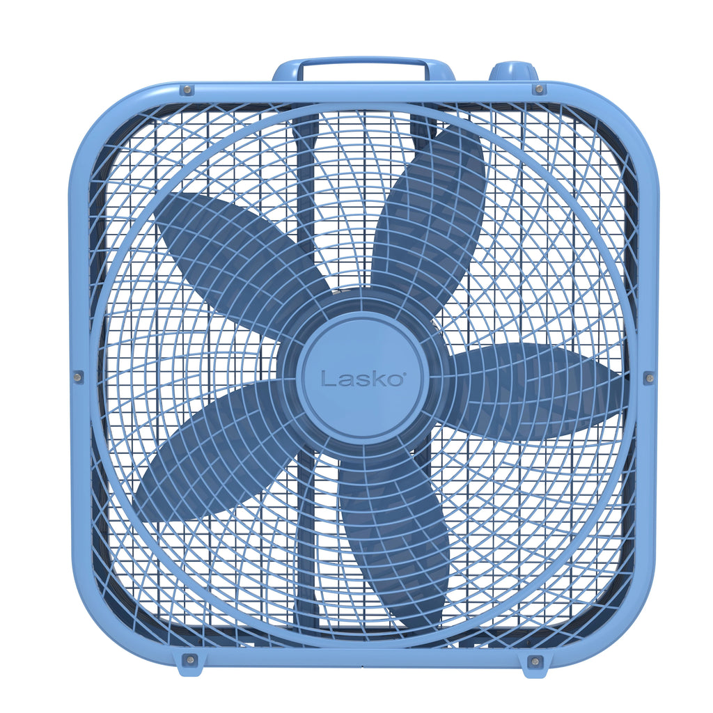 Lasko 20 Classic Box Fan with Weather-Resistant Motor, 3 Speeds, White Y945432