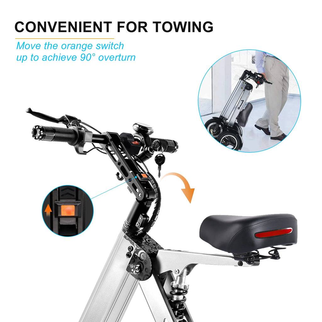 Topmate ES32 Electric Scooter Mini Tricycle for Adult, Foldable 3 Wheel Mobility Scooter X50404