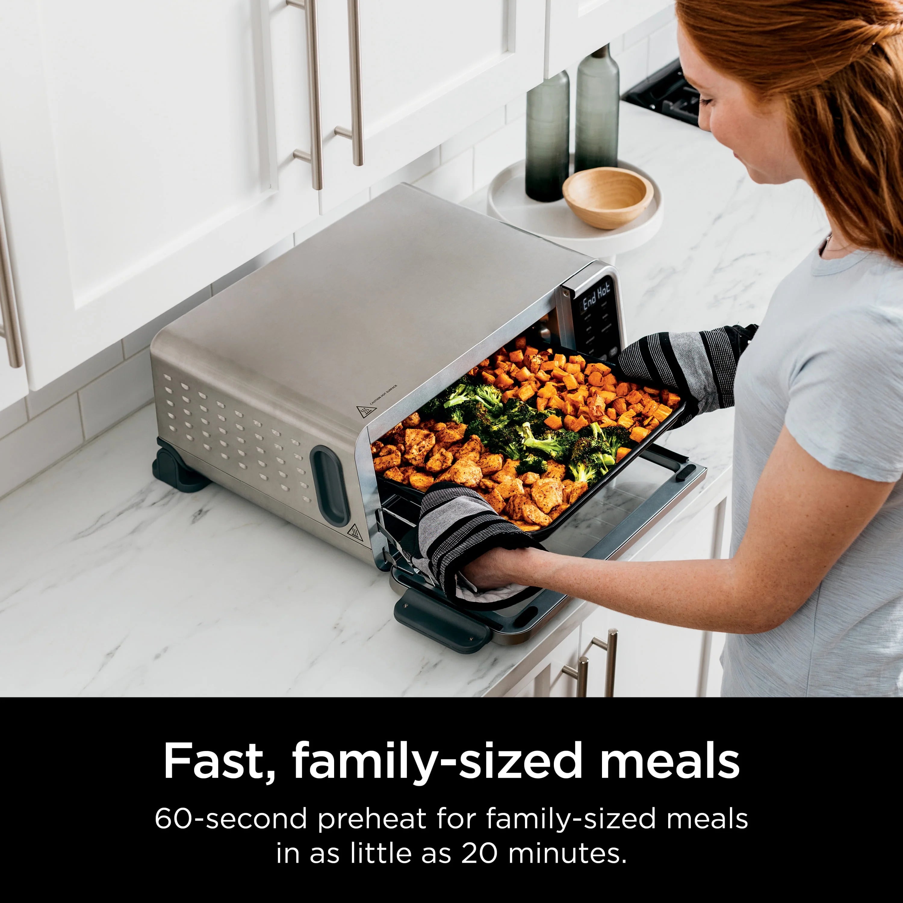 Ninja Foodi 6-in-1 Digital Air Fryer Toaster Oven with Flip-Away M335