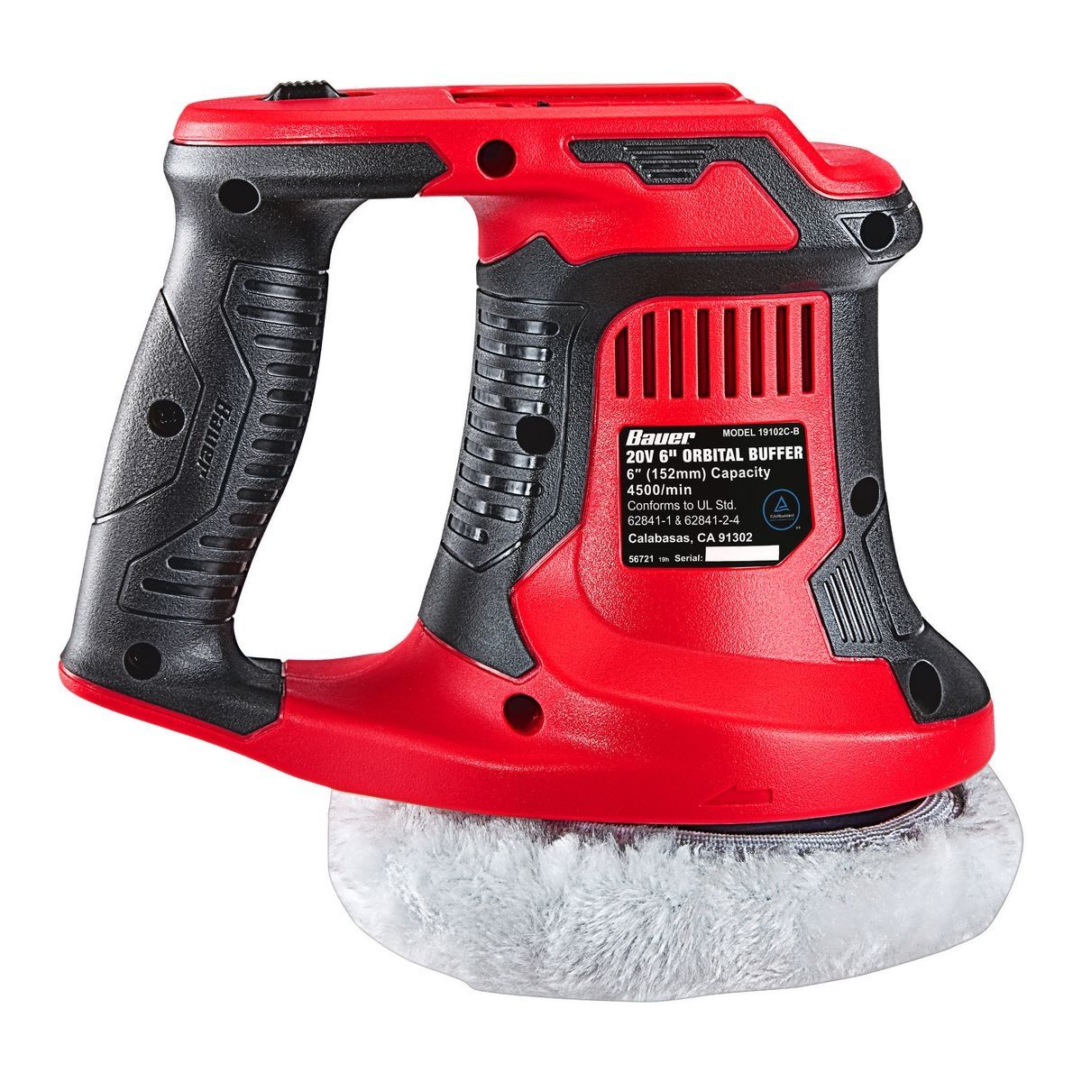 BAUER 20V Cordless 6 in. Compact Orbital Polisher/Buffer Tool Only V629