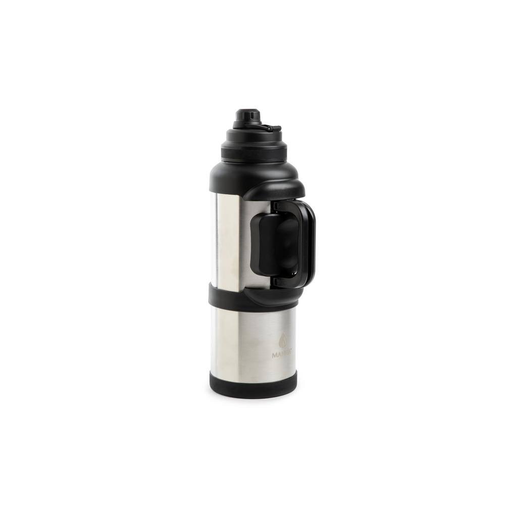 Manna Titan 1 gal. Stainless Steel Vacuum Insulated Jug, Stainless Steel/Black