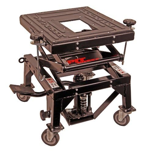 Pit Posse PP2551S Motorcycle ATV Scissor Floor Jack Lift Stand with Caster Wheels L14898