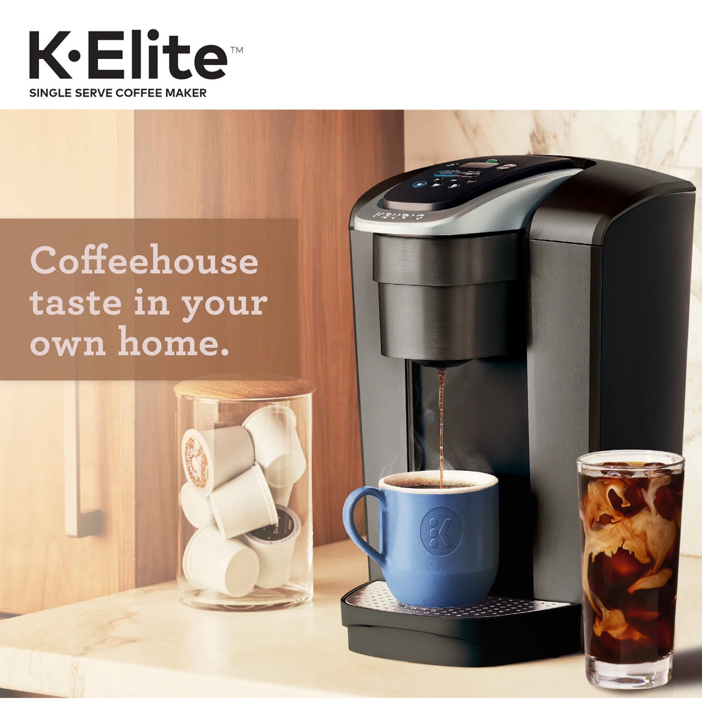 Keurig K-Elite Single-Serve K-Cup Pod Coffee Maker, Brushed Silver E378947