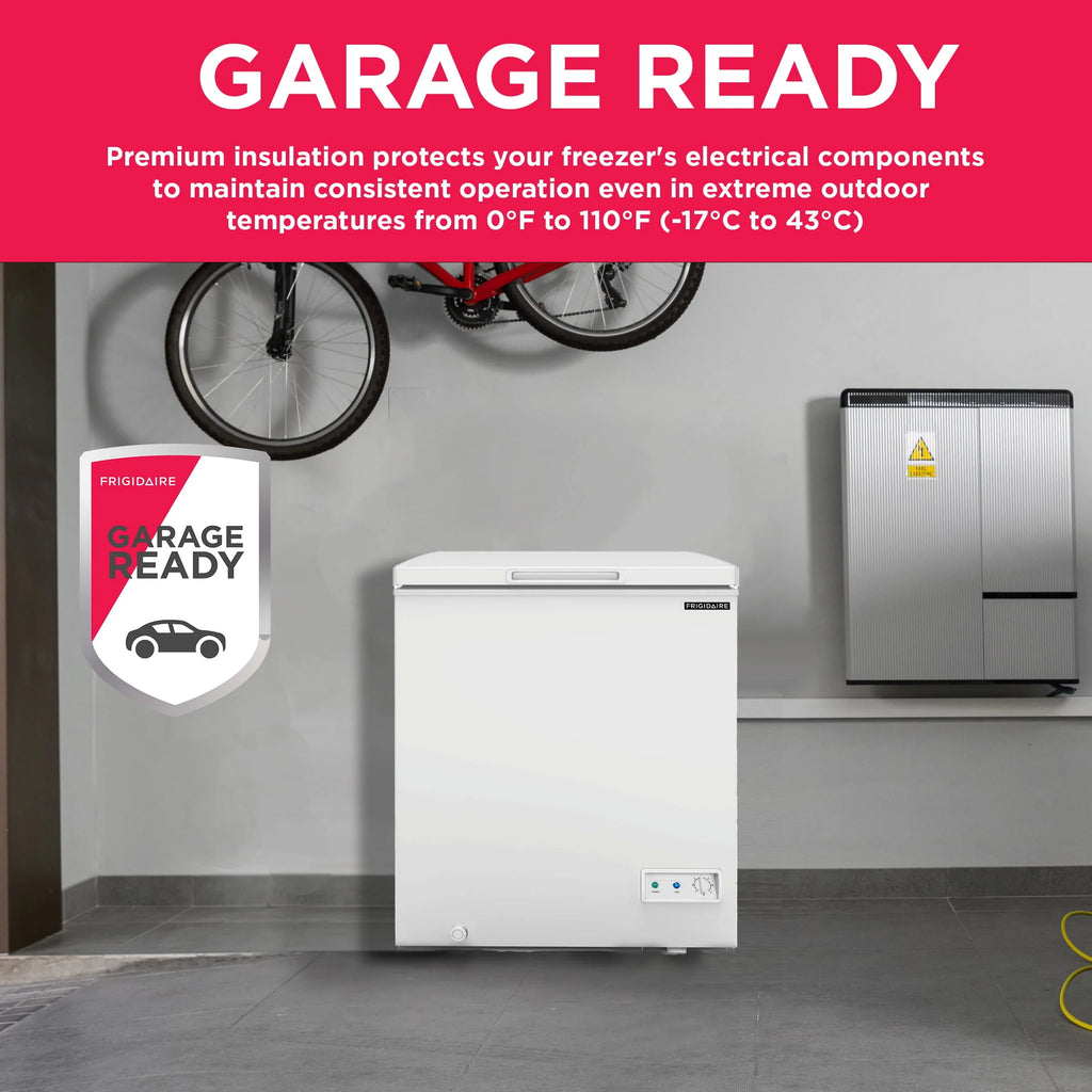 Frigidaire 5.0 Cu. ft. Chest Freezer, Garage Ready, White D9145