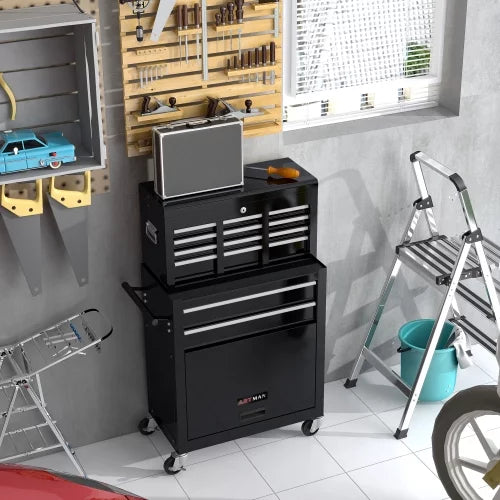 Blue 8-Drawer Rolling Tool Chest with Wheels and Lock Z60320