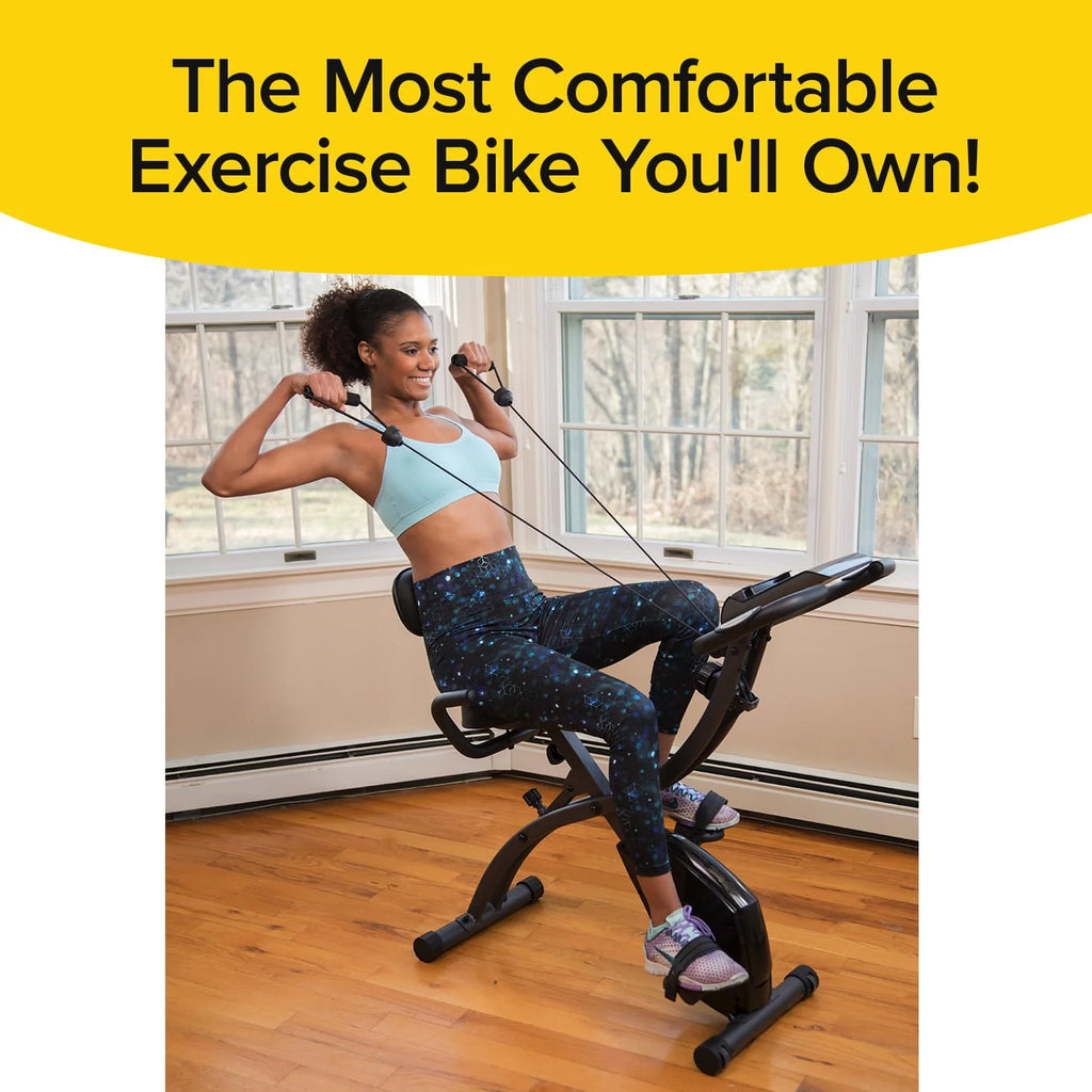 Slim Cycle Stationary Bike - Folding Indoor Exercise Bike M18095