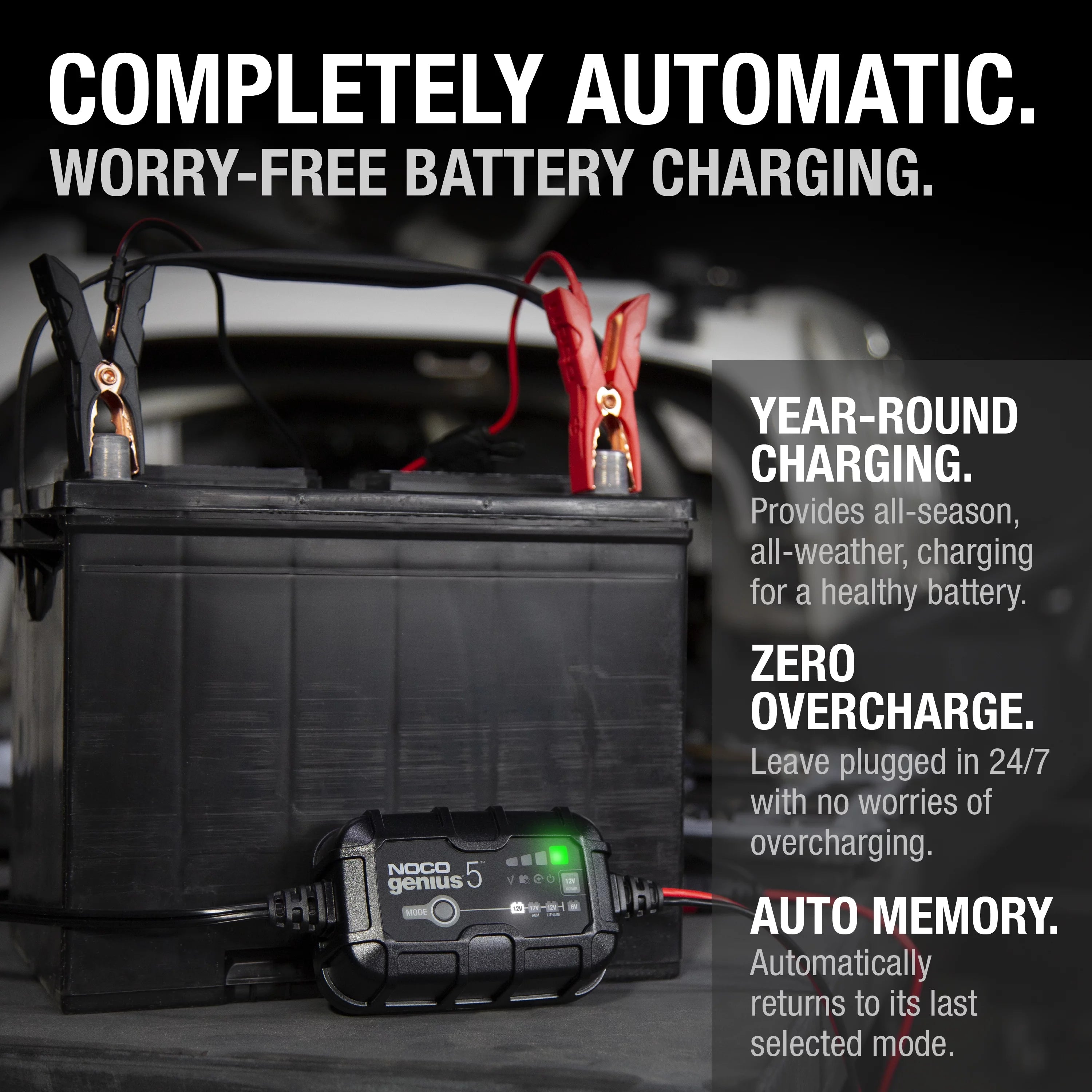 NOCO GENIUS5 6V/12V 5A Smart Battery Charger and Maintainer I8695