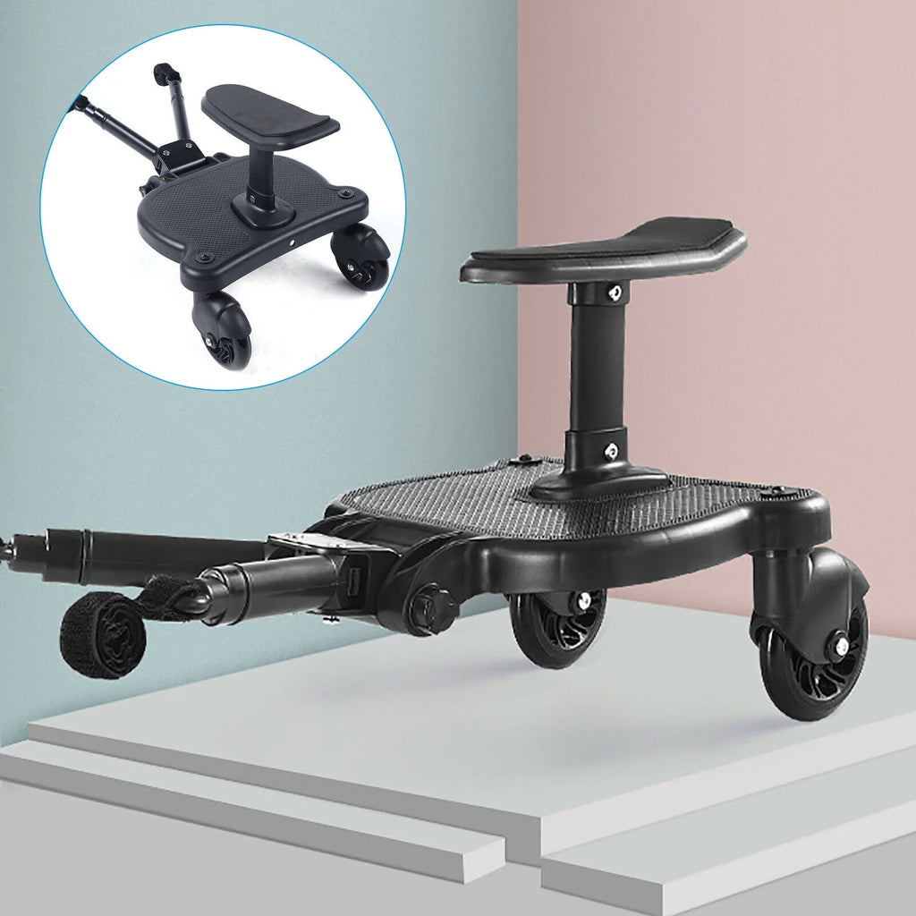 TOOL1SHOoo Universal 2-in-1 Stroller Ride Board with Detachable Seat and Standing Platform Up to 55lbs