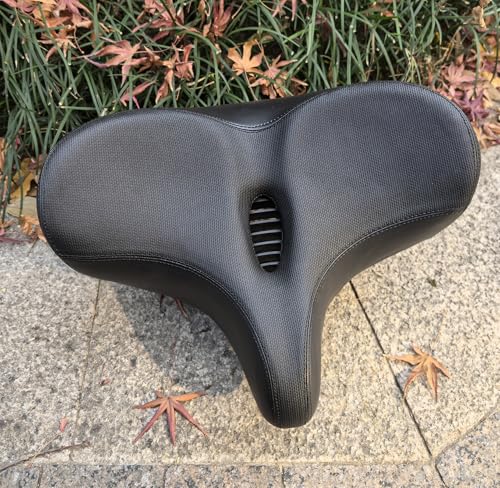 THALOUS Bike Seat with Backrest Oversized Comfort Bicycle Saddle Q745