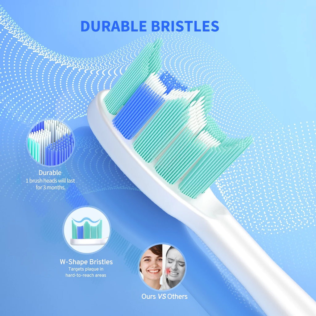 Electric Toothbrush with 8 Brush Heads, 5 Modes & Smart Timer, White J398401