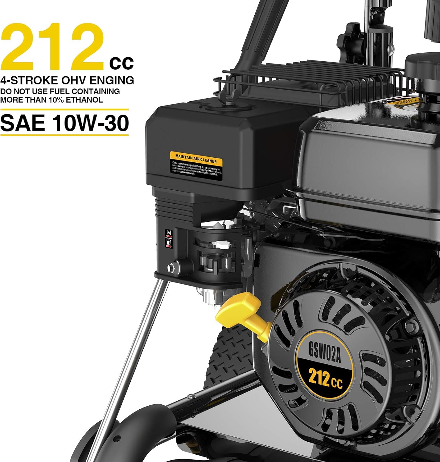 BLUBERY 3500PSI Gas Pressure Washer, 2.6GPM, 50FT Hose A481032