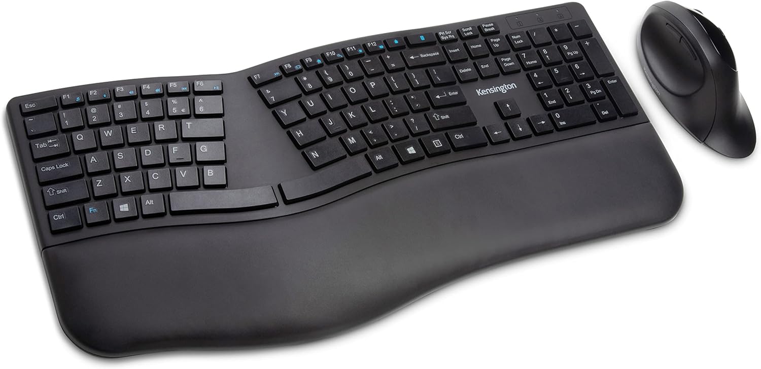 Kensington Pro Fit Ergonomic Wireless Keyboard Black K75401US, 2-Pack M791060
