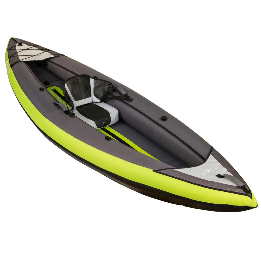 Decathlon Itiwit Inflatable Sit on Kayak with Pump, 1 or 2 Person, Green X618